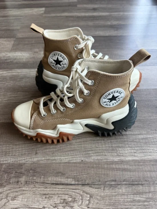 Converse Run Star Motion Platform High Top Sneakers Sand Dune Women’s 6.5 - Picture 3 of 8